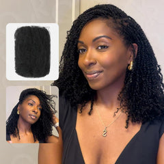 QVR Afro kinky bulk hair close-up texture ideal for natural-looking dreadlocks