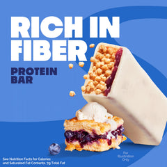 Quest Blueberry Cobbler Crispy Bar on-the-go packaging appeals to gym bag shoppers.
