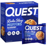Quest Blueberry Muffins pack shot highlights a protein-forward snack for on-the-go.