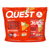 Quest Buffalo Ranch protein chips pack, gluten-free high-protein snack for on-the-go.