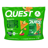 Quest Chili Lime Tortilla Chip crisp for on-the-go protein snack.