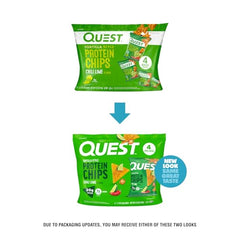 Quest Chili Lime Tortilla Chip pack of four, ideal for sharing at gatherings.