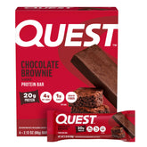 Quest Chocolate Brownie Bar pack—a convenient, protein-rich snack for on-the-go fueling.