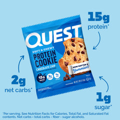 Hand holding Quest cookie for on-the-go fueling