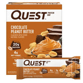 Quest Chocolate Peanut Butter bar packaging ready for on-the-go fueling.