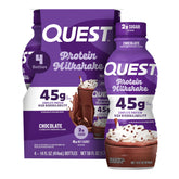 Quest Chocolate Protein Shake bottle front highlights bold flavor and 45g protein