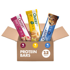 Quest fruit flavored variety pack blueberry muffin bar – high-protein on the go.