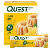 Quest Lemon Cake bar packaging for on-the-go snack