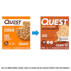 Quest Peanut Butter Protein Cookies bite shot highlighting a chewy bite.