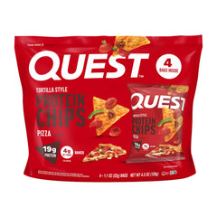 Quest Pizza Tortilla Chips deliver a crispy bite with protein for on-the-go snacking