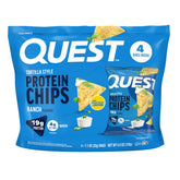 Quest Ranch Tortilla Style Protein Chips pack of four for easy protein on the go