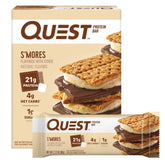 Quest S'mores bar wrapped for on-the-go protein snacking.