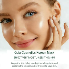 Quia Cosmetics Korean Face Mask deep hydration boosts moisture retention for a radiant look.