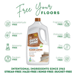 Quick Shine carnauba plant-based formula emphasizes safe, effective polishing for homes.