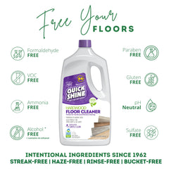 Quick Shine showing spray mop compatibility for versatile cleaning.