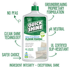 Quick Shine Hardwood Mop Kit shown for easy wood floor renewal.