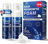 Quilom Minoxidil Foam bottle showing fast-absorbing, non-greasy formula