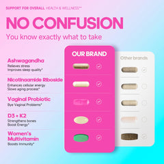 Quit mood probiotics for women pack illustrating gut balance benefits.