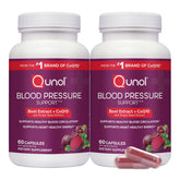 Qunol blood pressure 3 in 1 capsules close-up for daily circulation support
