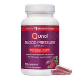 Qunol Blood Pressure Support 3-in-1 capsules ready for daily use with beet, CoQ10, and grape seed.