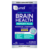 Qunol Brain Health Memory Plus bottle front for daily focus