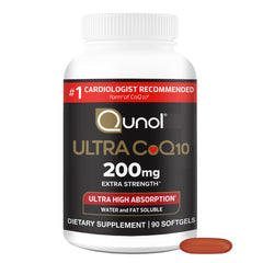 Qunol CoQ10 200mg softgels bottle for daily energy support