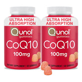 Qunol CoQ10 Gummies orange bottle for convenient daily heart health support.