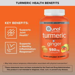 Qunol gummies with visible ginger for flavor and absorption.