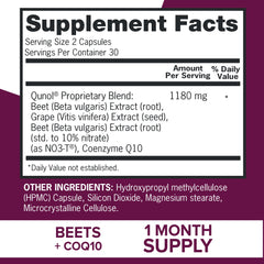 Qunol beet root nitrates close-up