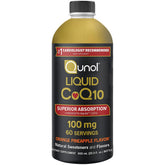 Qunol Liquid CoQ10 100mg bottle showing the formulation for energy support and heart health
