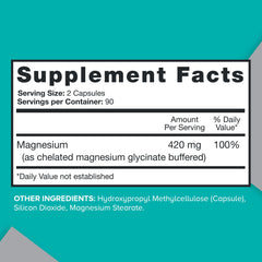 Qunol Magnesium Capsules no artificial flavors seal promotes clean ingredients.
