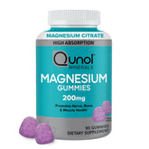 Qunol Magnesium Gummies bottle front shows berry flavor and easy consumption