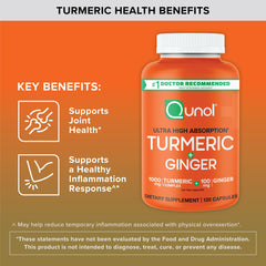 Qunol Turmeric and Ginger capsules pour demonstrates easy daily intake on the go