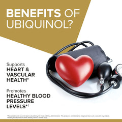 Qunol Ubiquinol bottle pour suggesting easy daily supplementation.