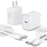QUZUDN 25W USB-C charger front view powers devices quickly and safely.