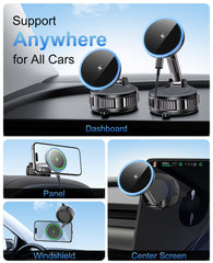 QUZUDN 360-degree rotation and dual-axis arms for flexible viewing