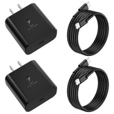 QXA 45W USB-C fast charger duo powering Galaxy devices at home.