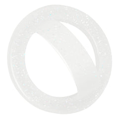 QxbBox Sparkle White magnetic ring grip on iPhone with MagSafe compatibility
