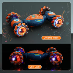 QXHOL gesture-sensing RC stunt car top view highlights responsive gesture control