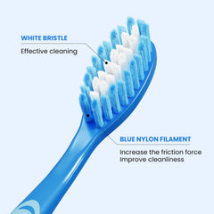 QYJ spiral-bristles for deeper clean between teeth