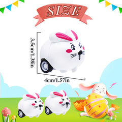 Qyyiguf mini bunny car with expressive faces, engaging playtime for kids