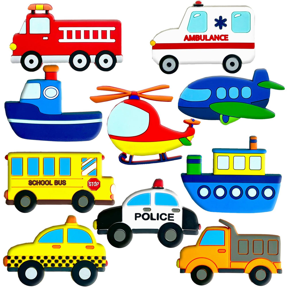 QZCPGP transportation magnets car on fridge aids early vehicle recognition and hands-on play