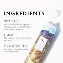 R+Co Death Valley dry shampoo on hair delivers lifted, refreshed look.
