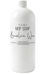 R&W Co. Brazilian Waves bottle pour with tropical aroma while cleaning floors.