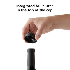 Rabbit automatic corkscrew in use removing a cork quickly