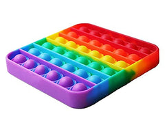 RadBizz Push Pop Rainbow Square compact-design fits in bags.