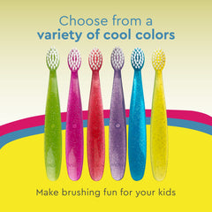 RADIUS Totz Brush tapered handle offers easy grip for little hands