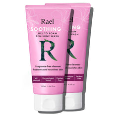 Rael Feminine Wash bottle showing gentle daily cleanse for sensitive skin