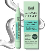 Rael Miracle Clear Spot Gel bottle demonstrates quick-drying blemish care