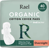 Rael pads organic cotton cover for gentle, breathable comfort.